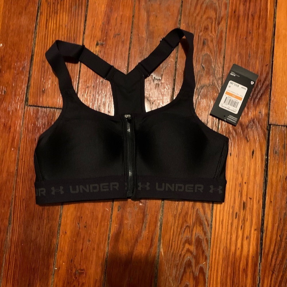 NWT Women's Under Armour® High Crossback Zip Sports Bra 34A